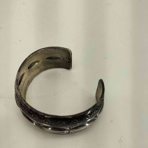 ナバホ NAVAJO STERLING 刻印 スタンプワーク シルバー バングル メンズ